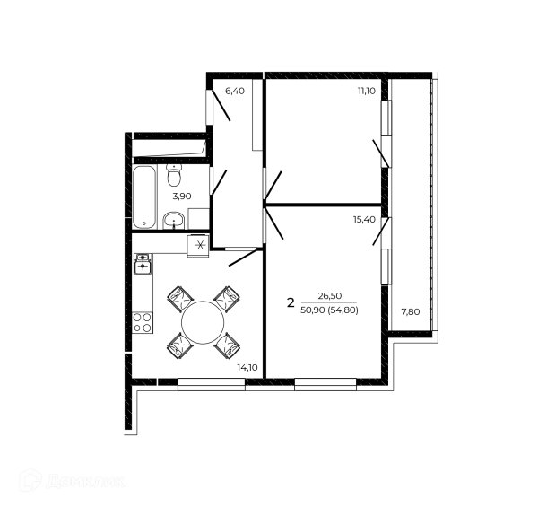 Квартира в ЖК ПРИТЯЖЕНИЕ