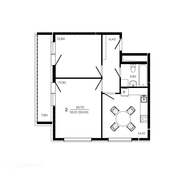 Квартира в ЖК ПРИТЯЖЕНИЕ