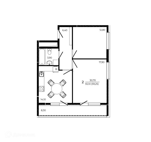 Квартира в ЖК ПРИТЯЖЕНИЕ