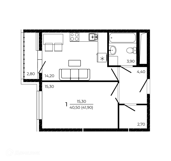Квартира в ЖК ПРИТЯЖЕНИЕ