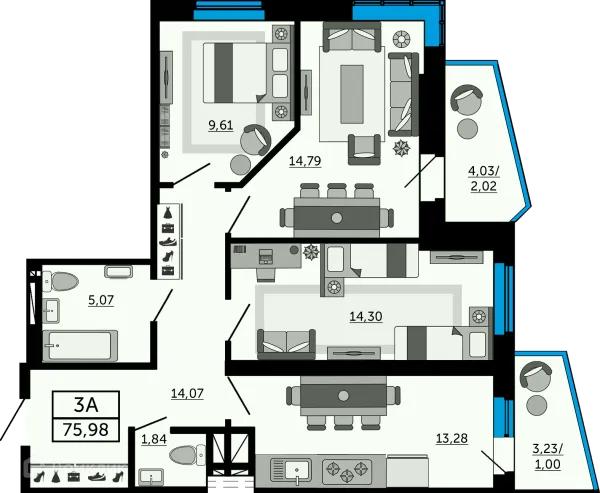 Квартира в ЖК "Донской Арбат"