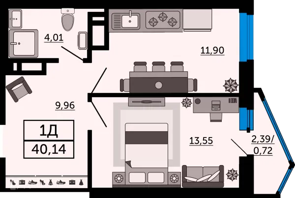 Квартира в ЖК Royal Towers (Роял Тауэрс)
