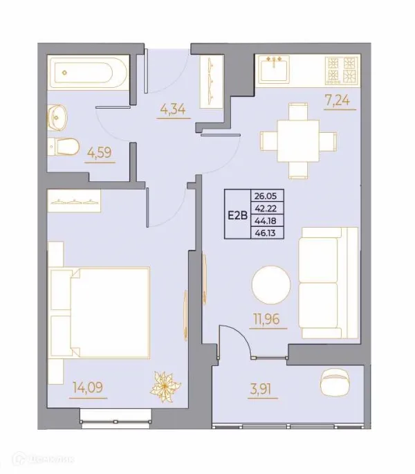 Квартира в ЖК Новый Горизонт