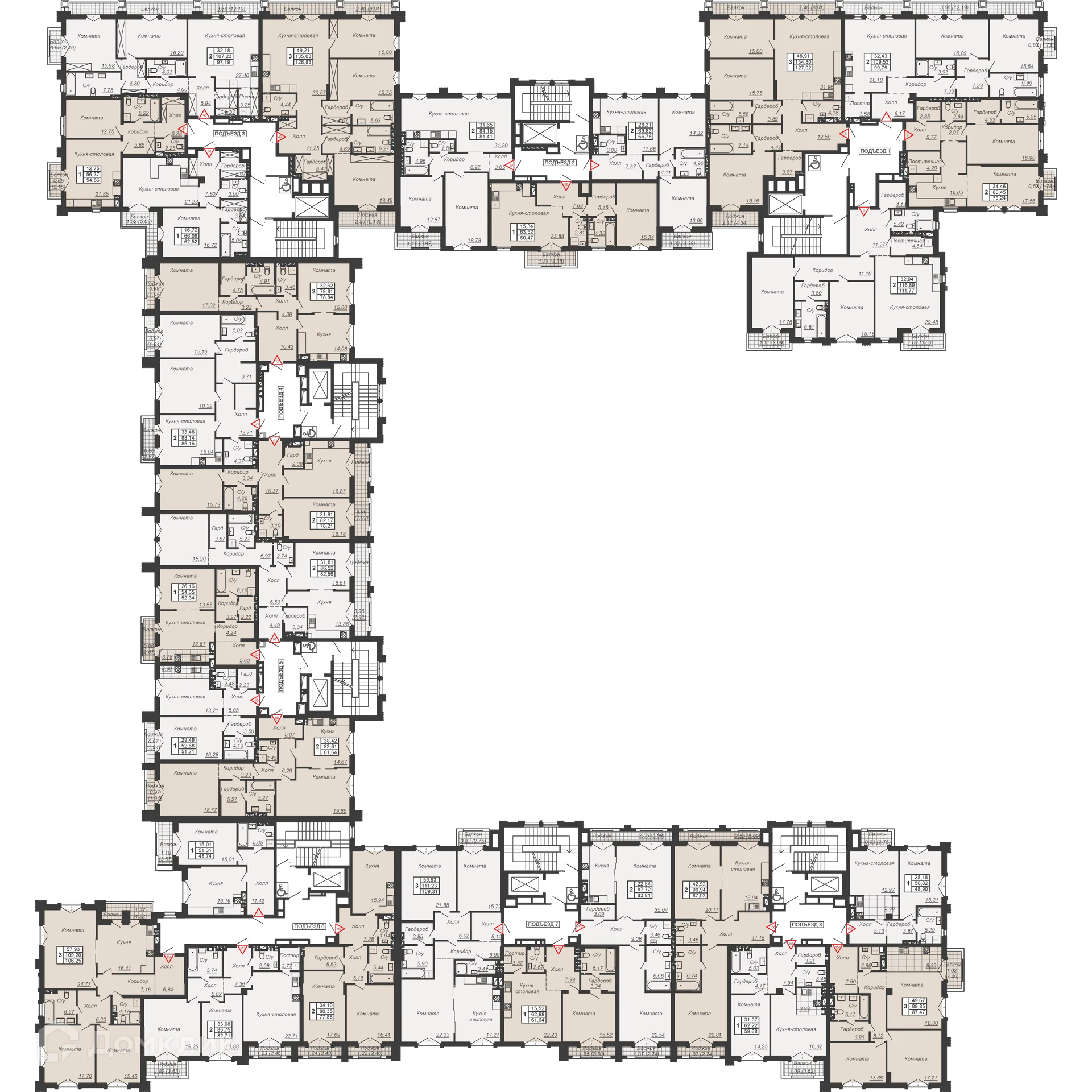 Планировка 2-комнатной квартиры 79.24 м² в ЖК ДОМ-РЕЗИДЕНЦИЯ СОБРАНИЕ, г. Ростов-на-Дону — фото 6