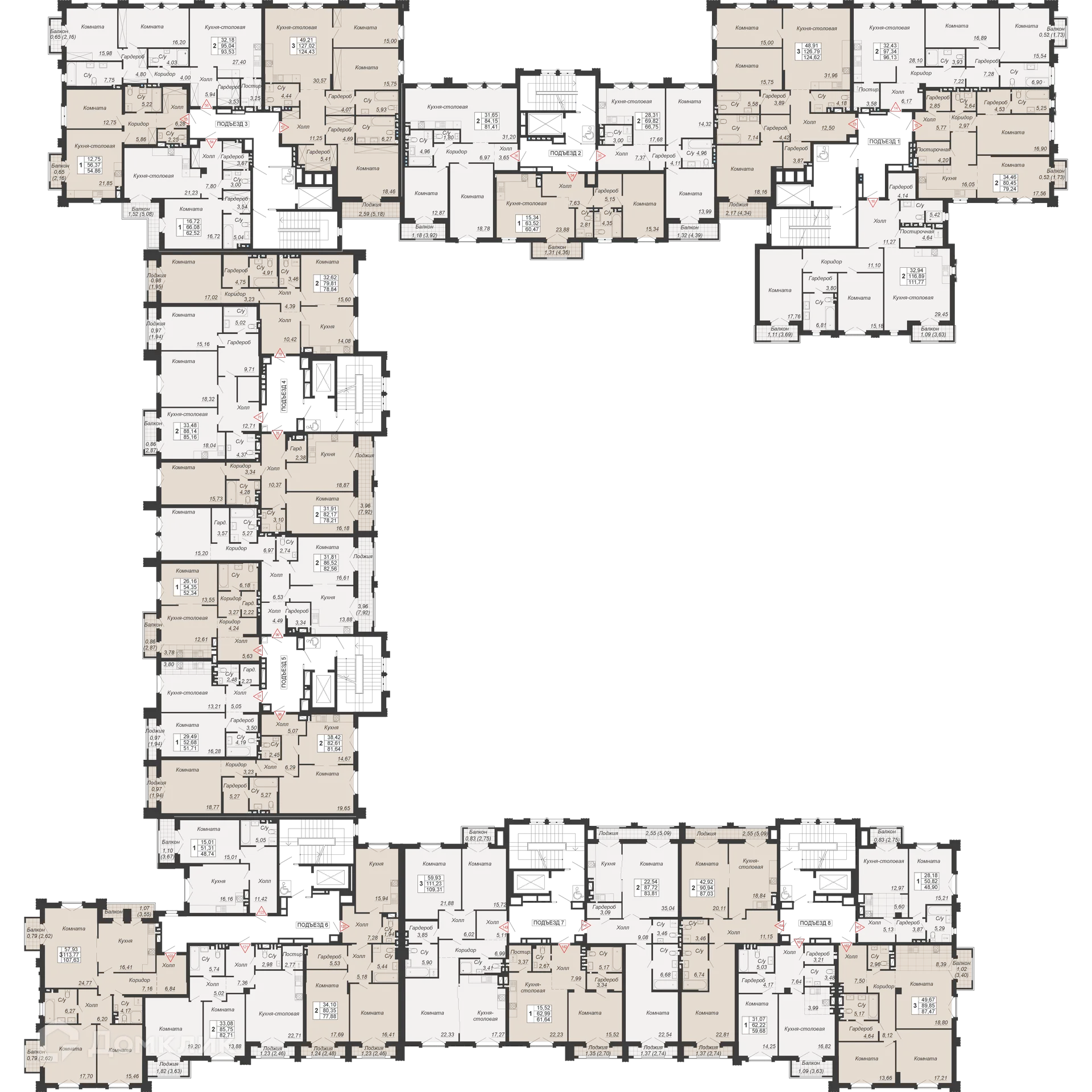 Планировка 1-комнатной квартиры 48.9 м² в ЖК ДОМ-РЕЗИДЕНЦИЯ СОБРАНИЕ, г. Ростов-на-Дону — фото 4