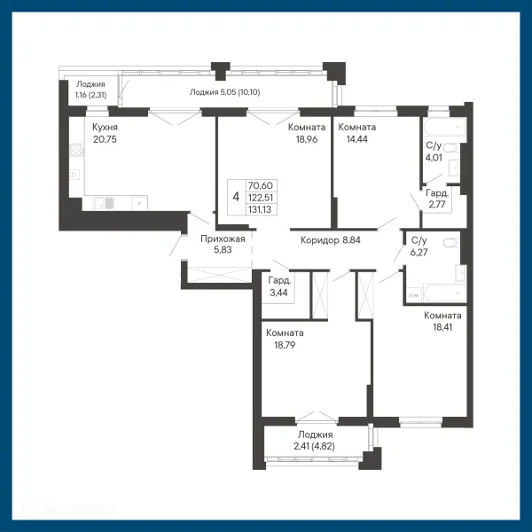 Квартира в ЖК Курортный квартал Ривьера