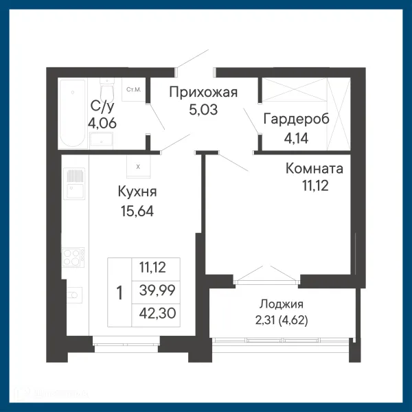 Квартира в ЖК Курортный квартал Ривьера