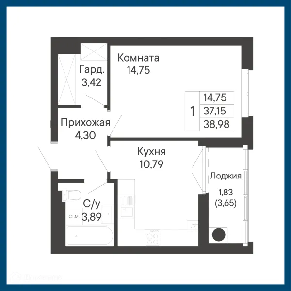 Квартира в ЖК Курортный квартал Ривьера