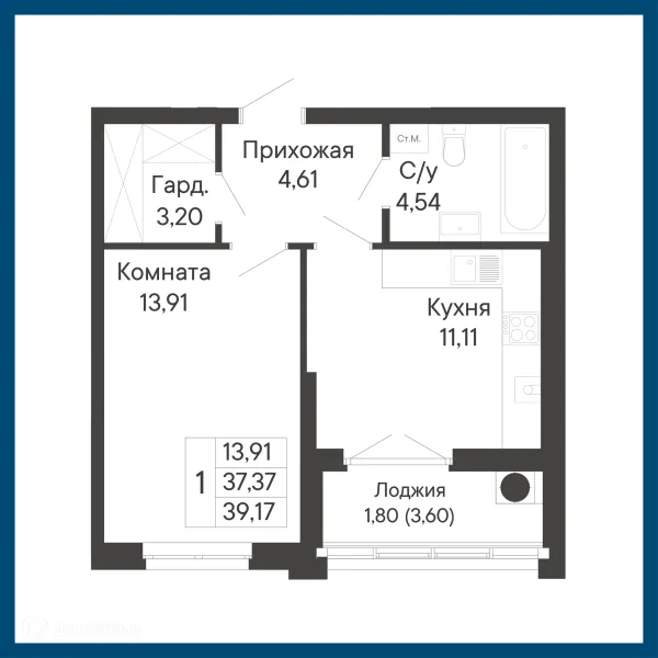 Квартира в ЖК Курортный квартал Ривьера