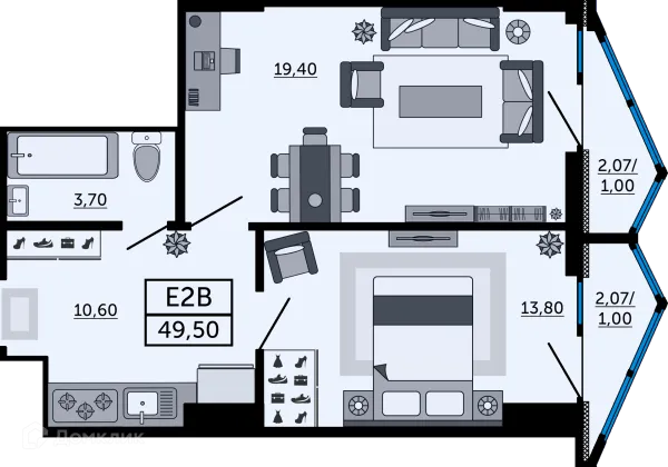 Квартира в ЖК"Акватория"