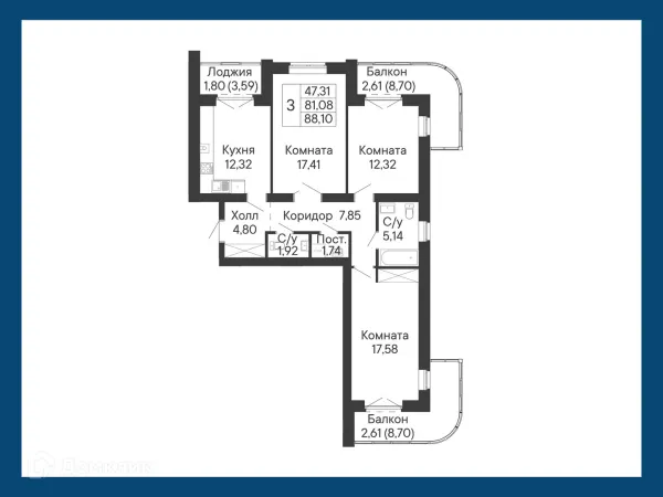 Квартира в ЖК Курортный квартал Ривьера