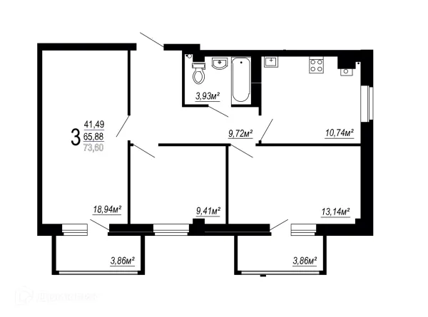 Квартира в ЖК по улице Полины Осипенко
