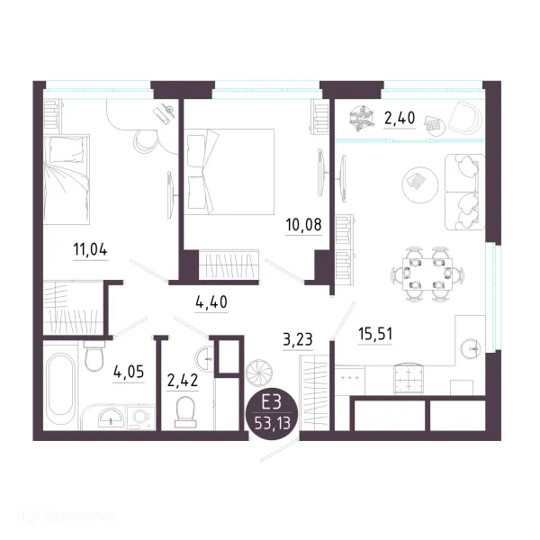 Квартира в ЖК Крылья