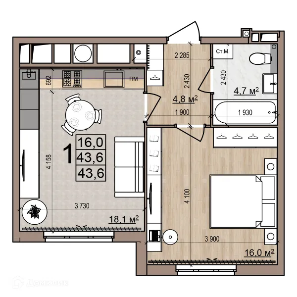 Квартира в ЖК Еврокласс-5