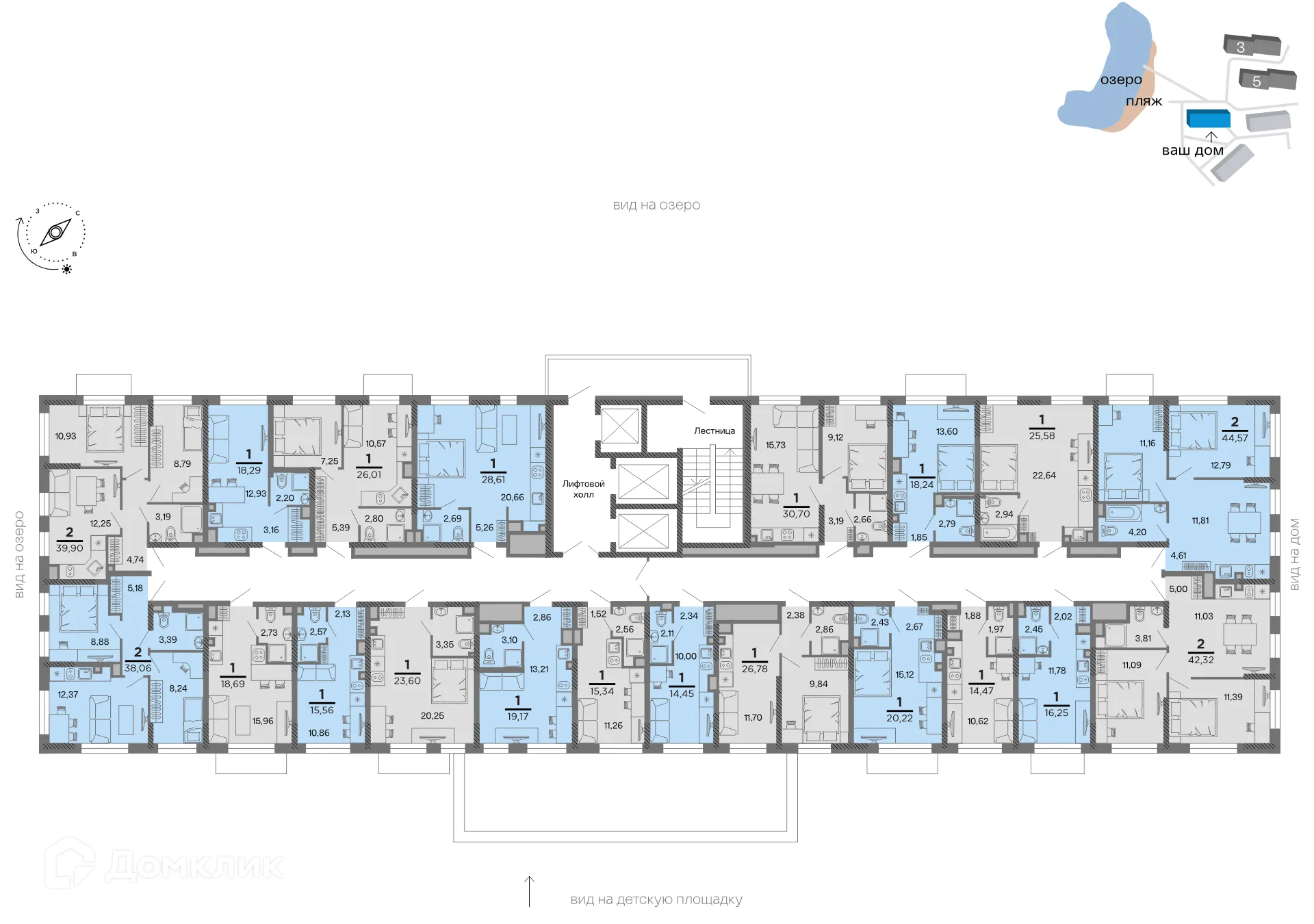 Планировка 1-комнатной квартиры 15.34 м² в ЖК город Рязань, Улица Зубковой, г. Рязань — фото 2
