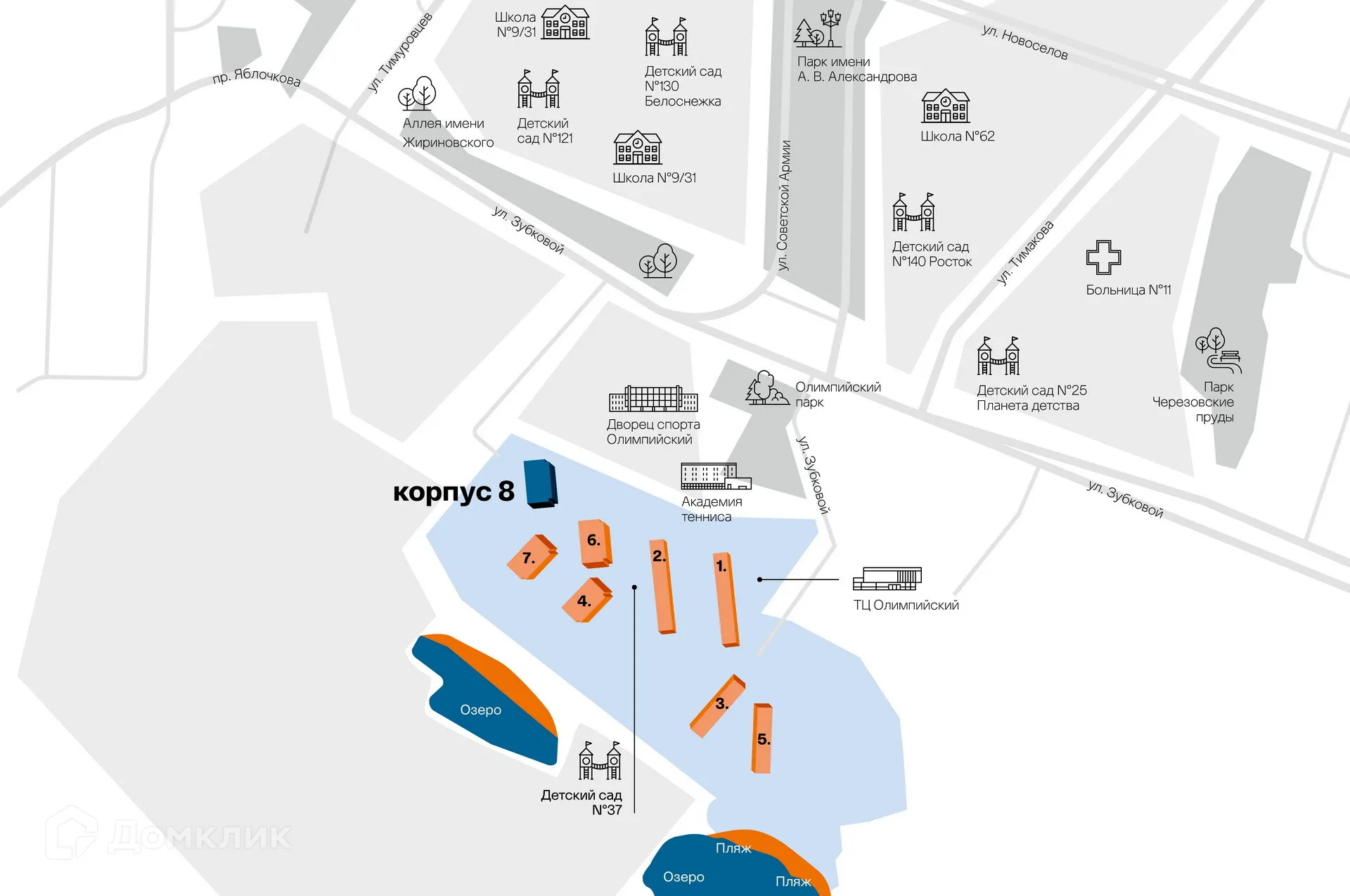 Планировка 1-комнатной квартиры 38.3 м² в ЖК "Северный", г. Рязань — фото 16