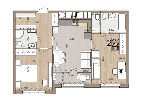 Квартира в ЖК Еврокласс-4