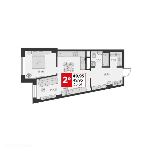 Квартира в ЖК ВЫСОТКА