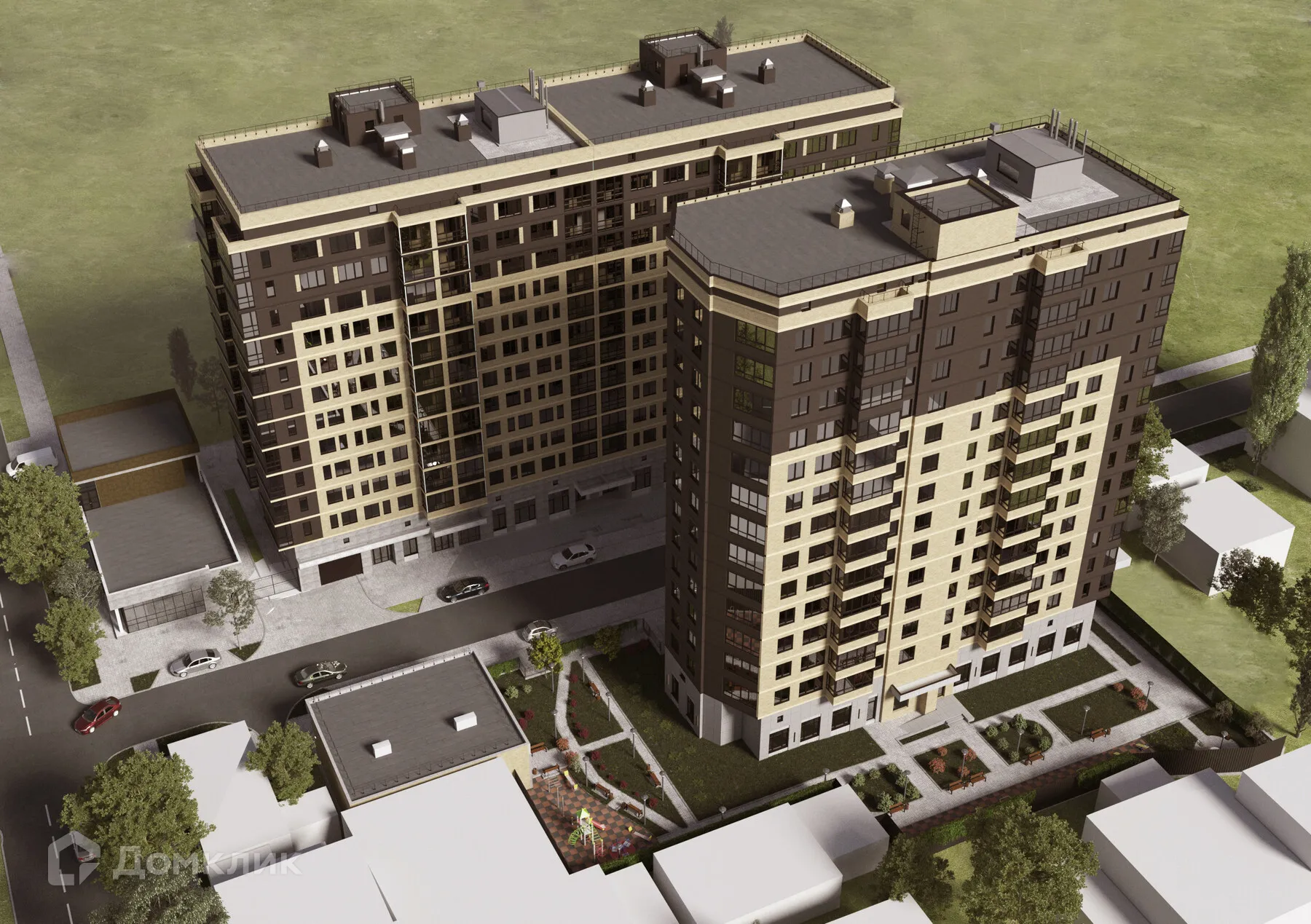 Планировка 2-комнатной квартиры 61.4 м² в ЖК ЖК Дом на 16-й Линии 46, г. Ростов-на-Дону — фото 1