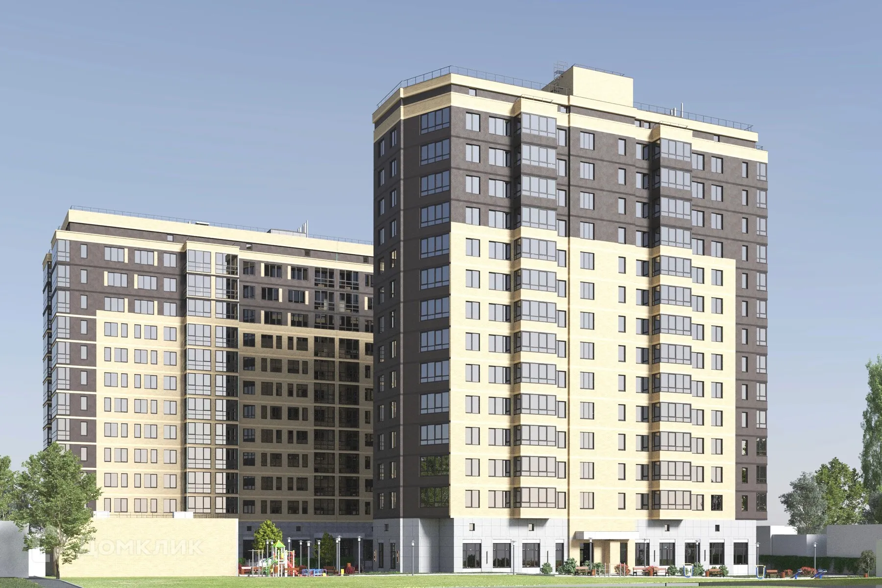 Планировка 2-комнатной квартиры 61.4 м² в ЖК ЖК Дом на 16-й Линии 46, г. Ростов-на-Дону — фото 2