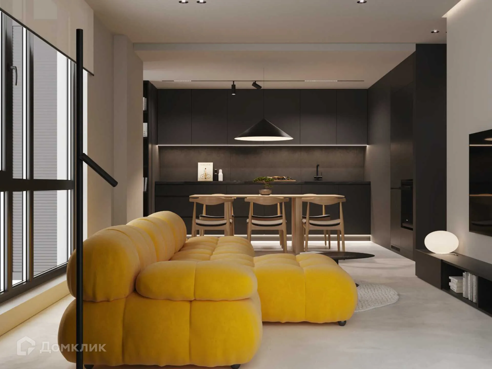 Планировка 1-комнатной квартиры 33.3 м² в ЖК Сияние Квартал на Шолохова, г. Ростов-на-Дону — фото 8