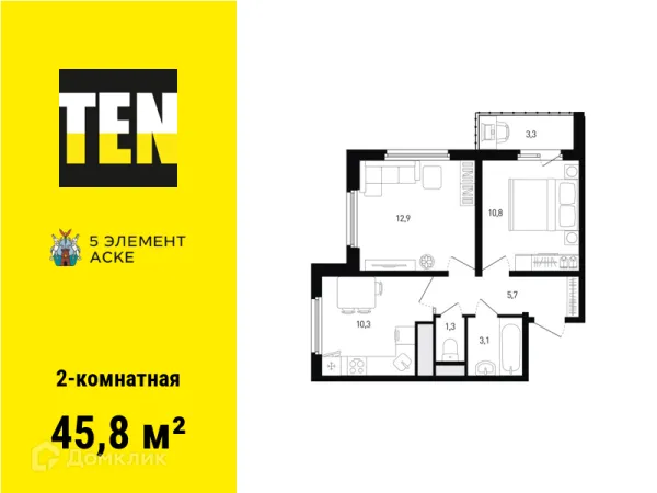 Квартира в ЖК 5 элемент