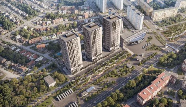 В Верхних Печерах построят три 30-этажных дома и торговый центр по механизму КРТ