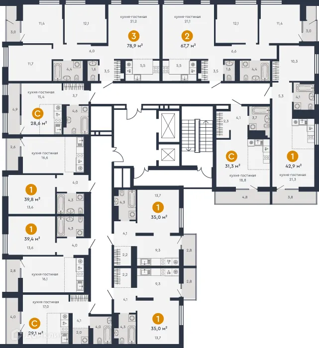 Фото квартиры в ЖК Жилой дом "7Я"