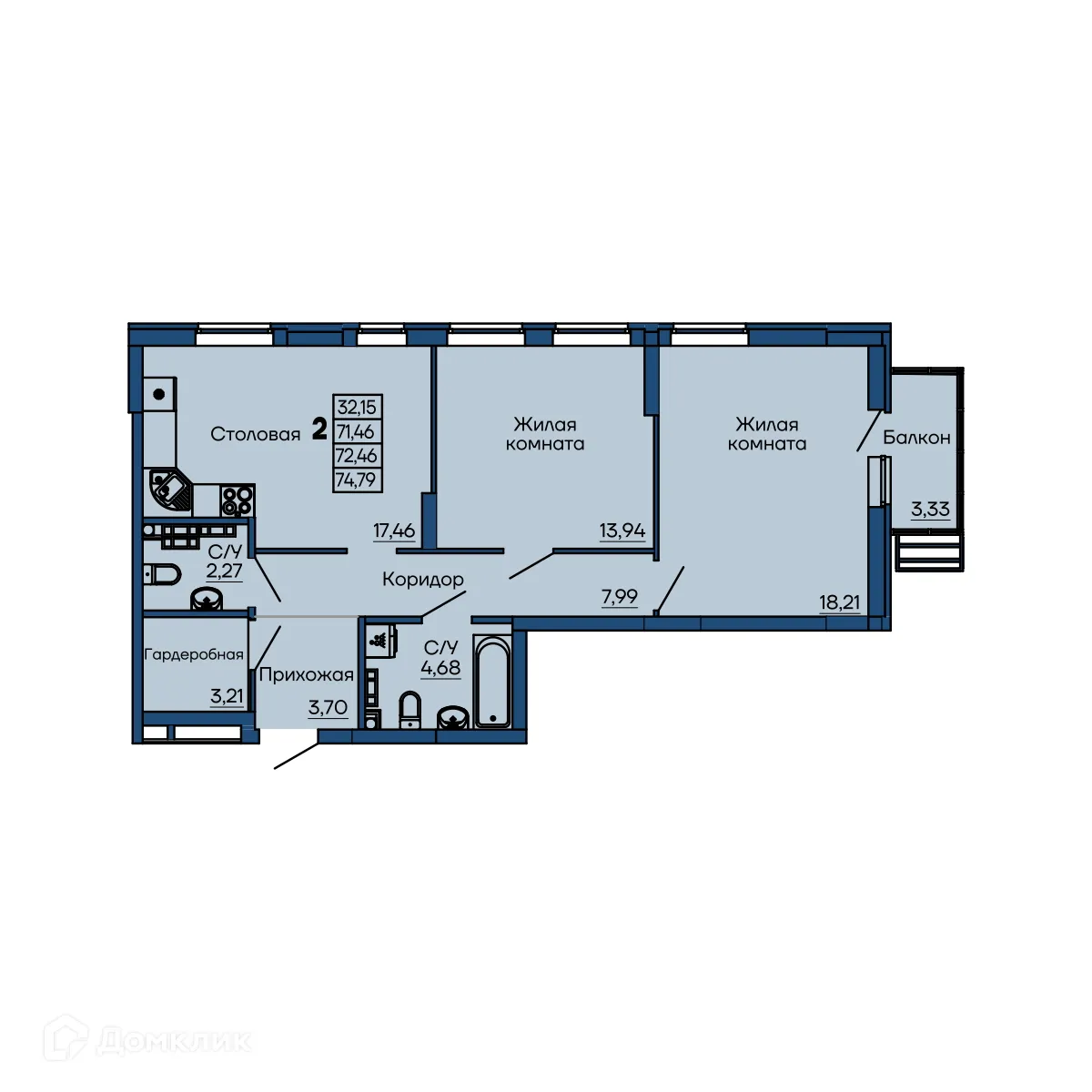 Фото квартиры в ЖК Дом на Библиотечной