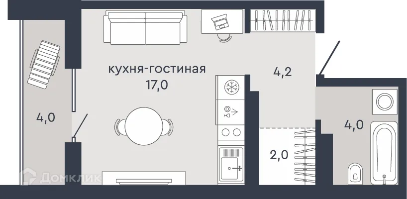 Фото квартиры в ЖК Жилой дом "7Я"