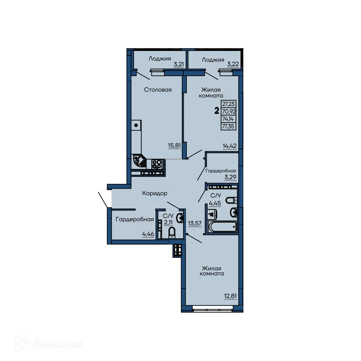 Фото квартиры в ЖК Дом на Библиотечной
