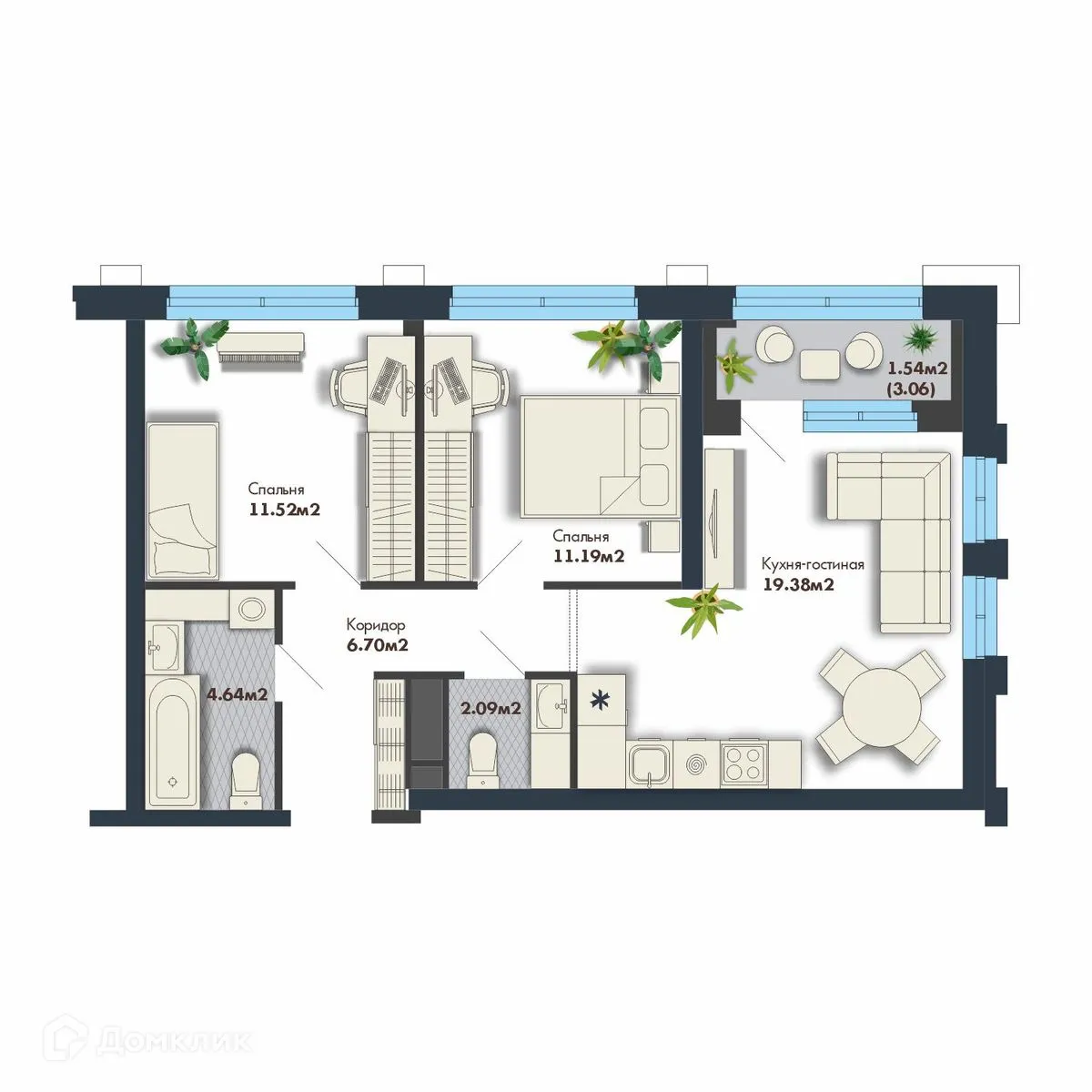 Фото квартиры в ЖК Премиум Кварталы Маяковка