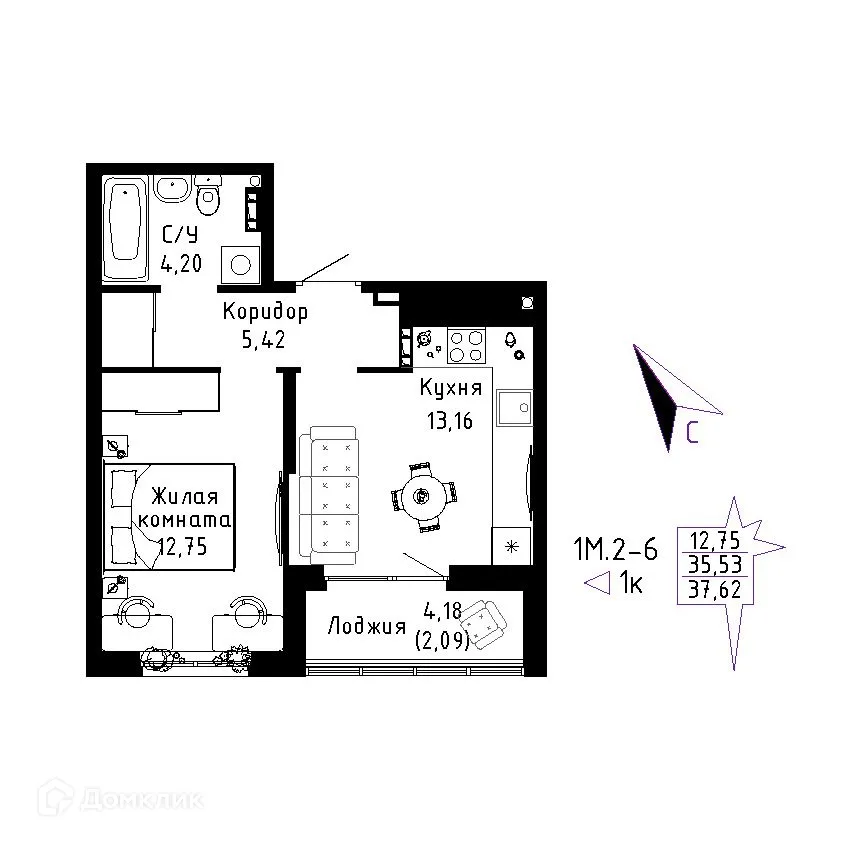 Фото квартиры в ЖК "Огни Исети"