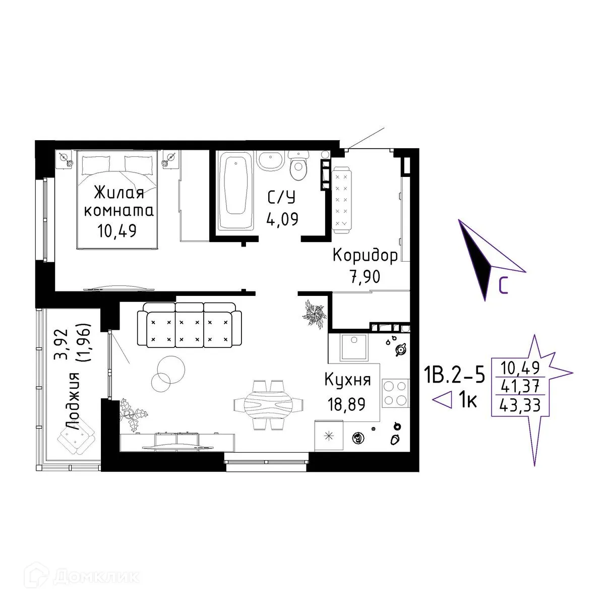 Фото квартиры в ЖК "Огни Исети"