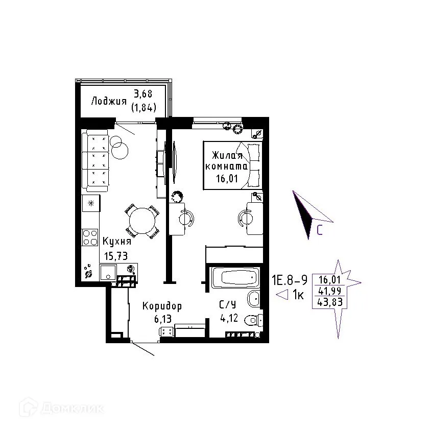 Фото квартиры в ЖК "Огни Исети"