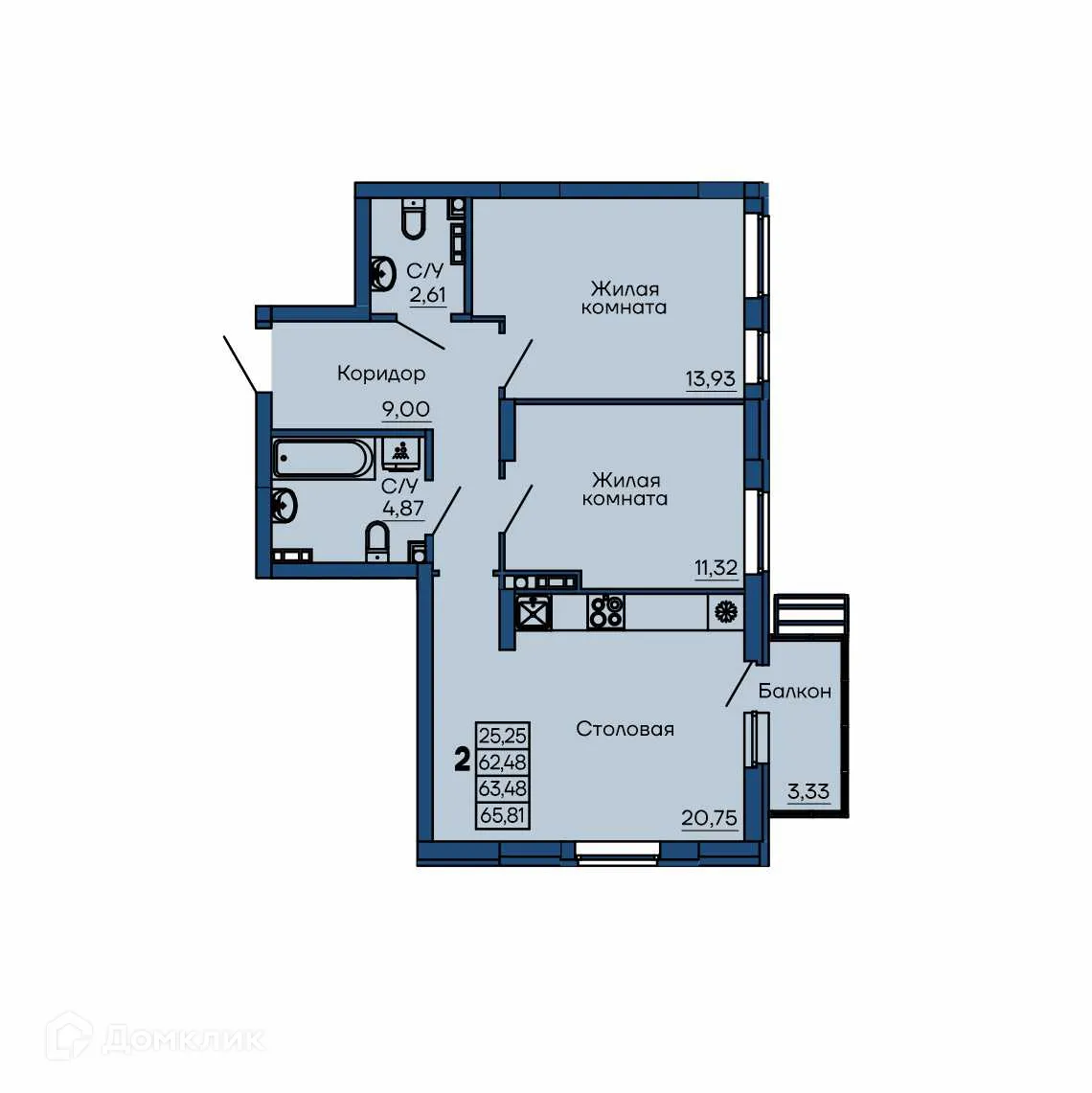 Фото квартиры в ЖК Дом на Библиотечной