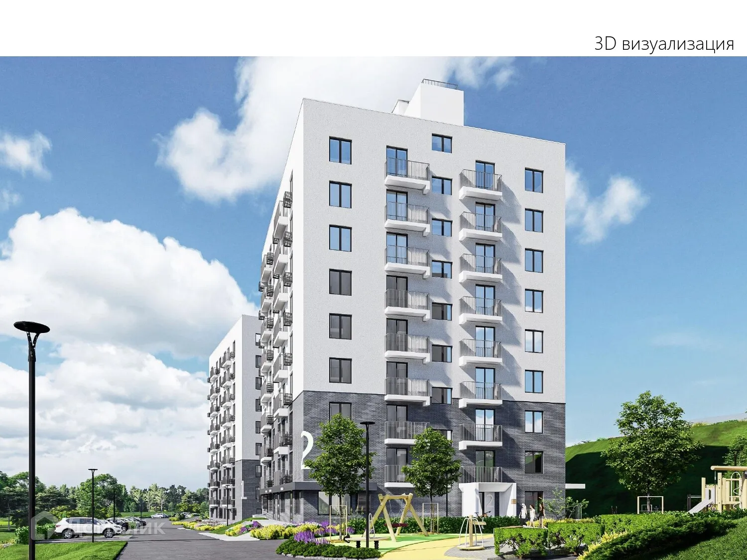 Планировка 1-комнатной квартиры 33 м² в ЖК в г. Белгород, г. Белгород — фото 3