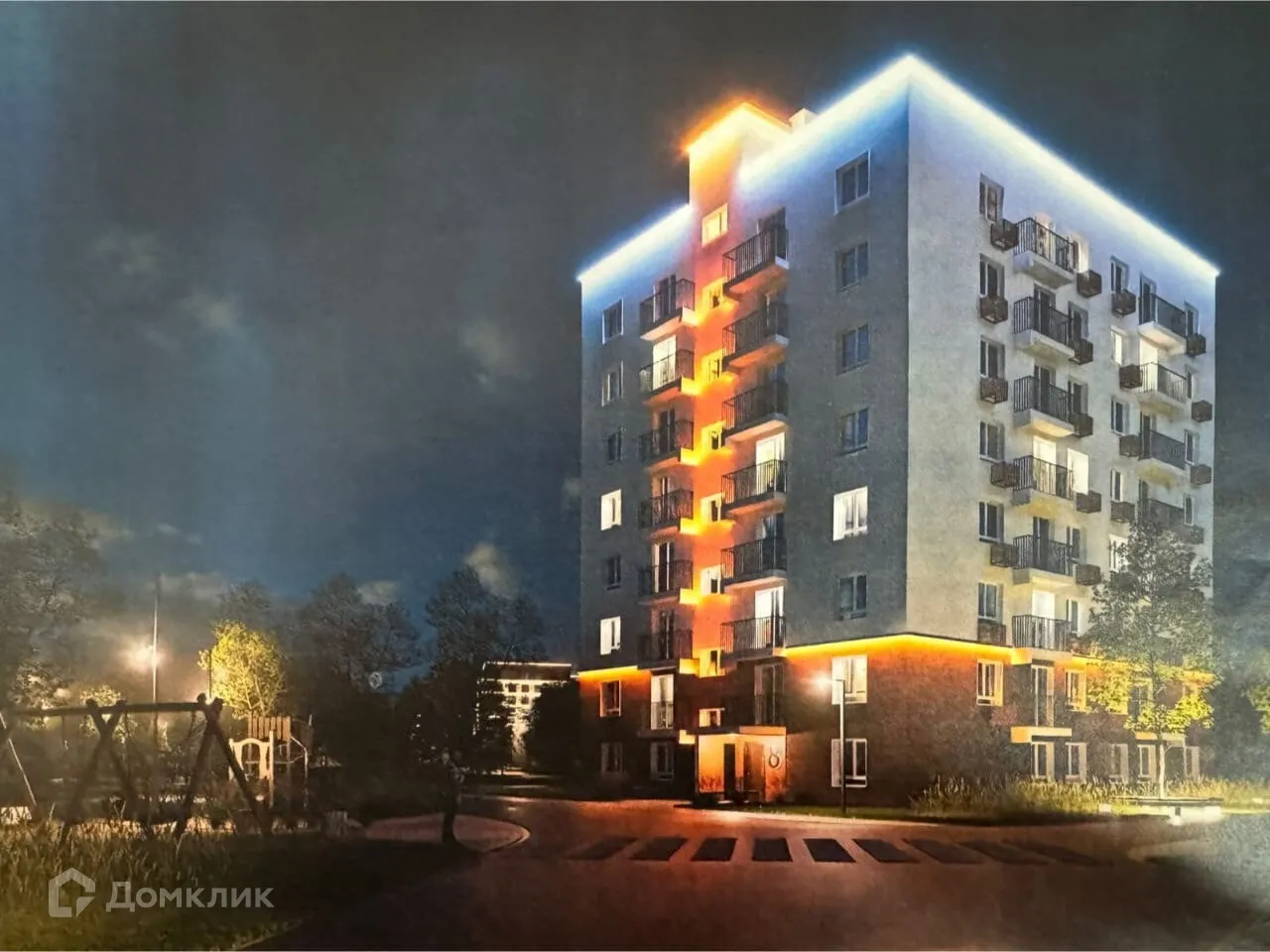 Планировка 1-комнатной квартиры 44.74 м² в ЖК Донецкий, г. Белгород — фото 4