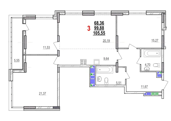 Квартира в ЖК МКР Парковый