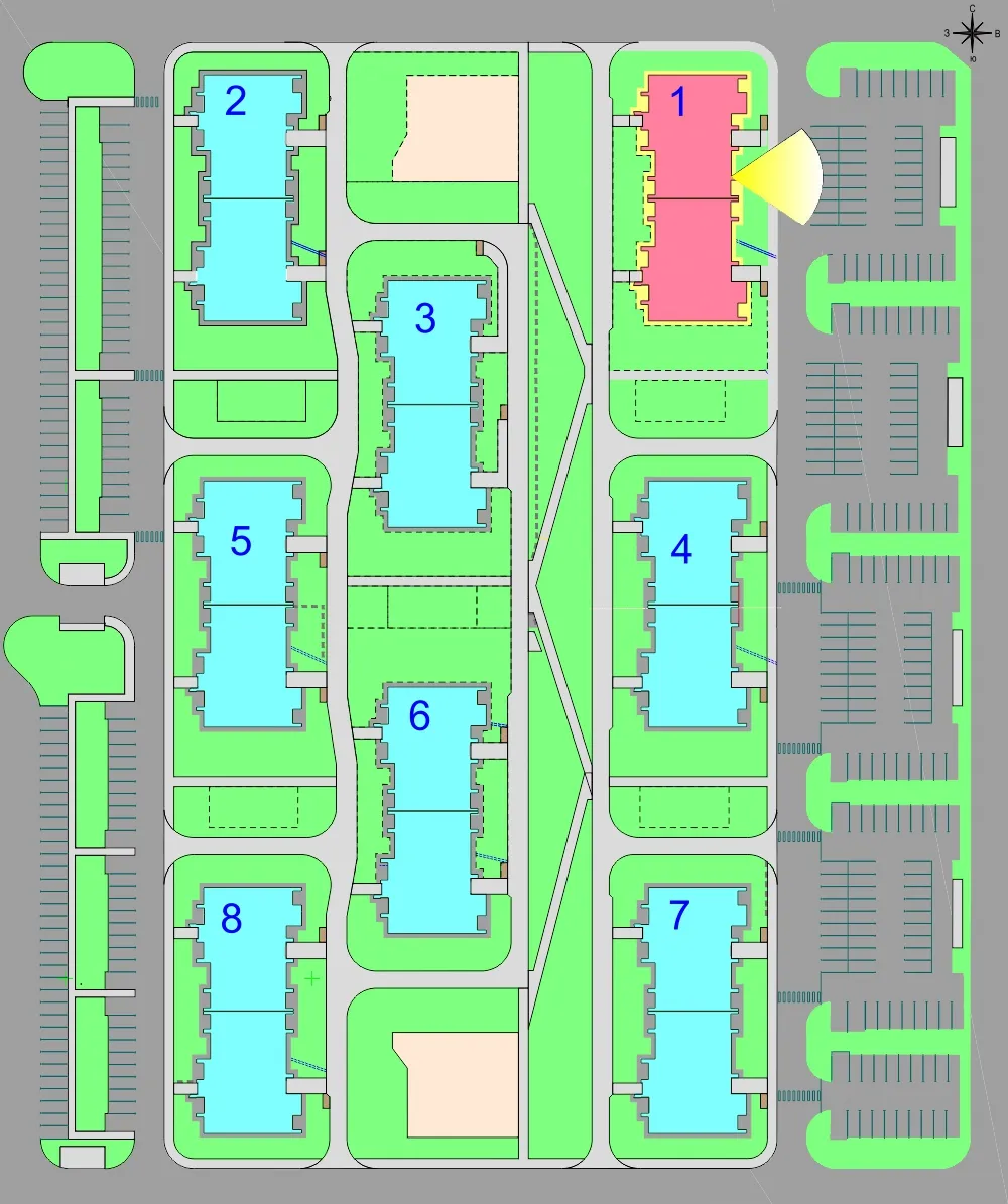 Планировка 2-комнатной квартиры 67.7 м² в Дубрава (40 га), г. Белгород — фото 3