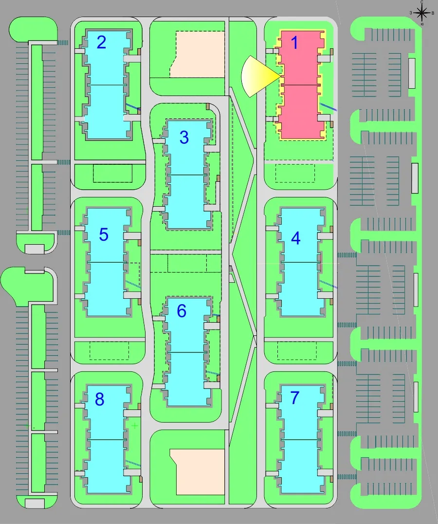 Планировка 1-комнатной квартиры 41.8 м² в Дубрава (40 га), г. Белгород — фото 3