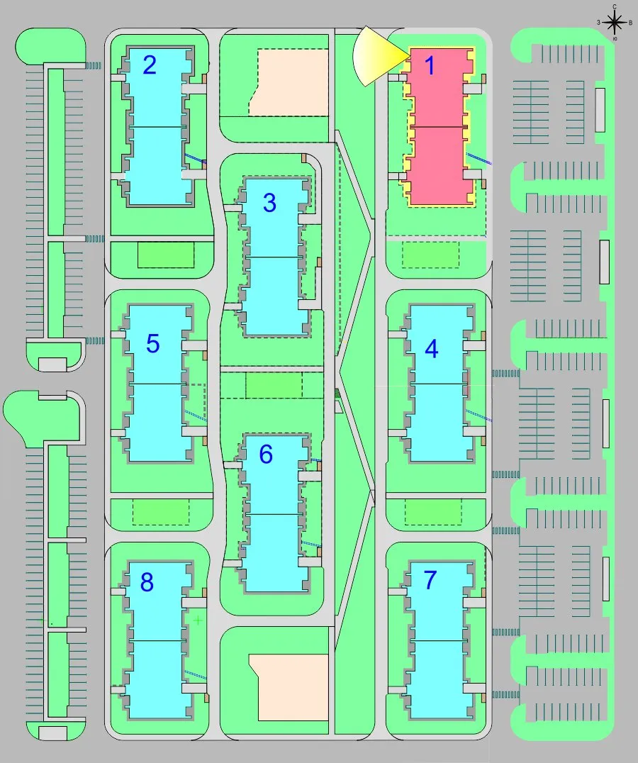 Планировка 2-комнатной квартиры 55.1 м² в Дубрава (40 га), г. Белгород — фото 3