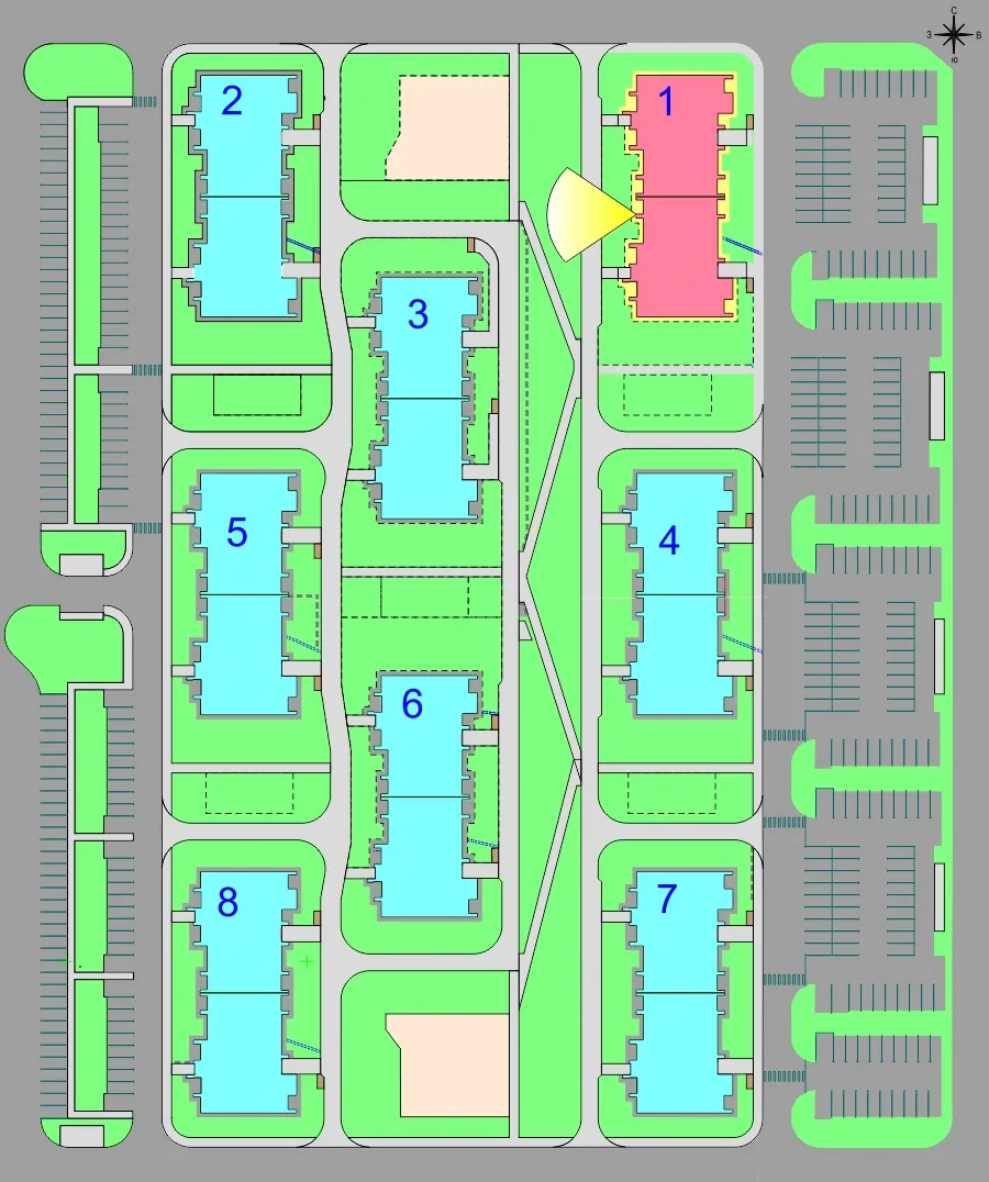 Планировка 1-комнатной квартиры 41.9 м² в Дубрава (40 га), г. Белгород — фото 3