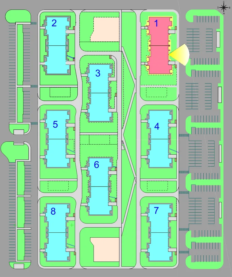 Планировка 2-комнатной квартиры 66 м² в Дубрава (40 га), г. Белгород — фото 3