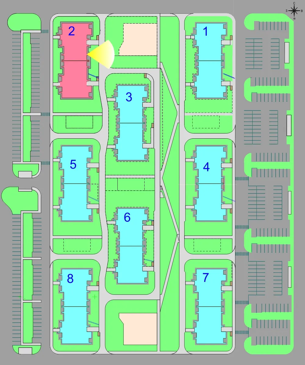 Планировка 2-комнатной квартиры 67.7 м² в Дубрава (40 га), г. Белгород — фото 3