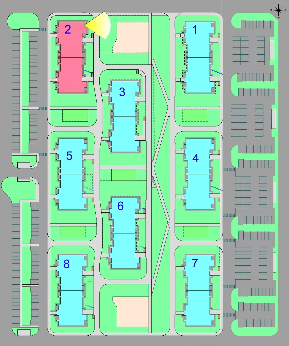 Планировка 3-комнатной квартиры 79 м² в Дубрава (40 га), г. Белгород — фото 3