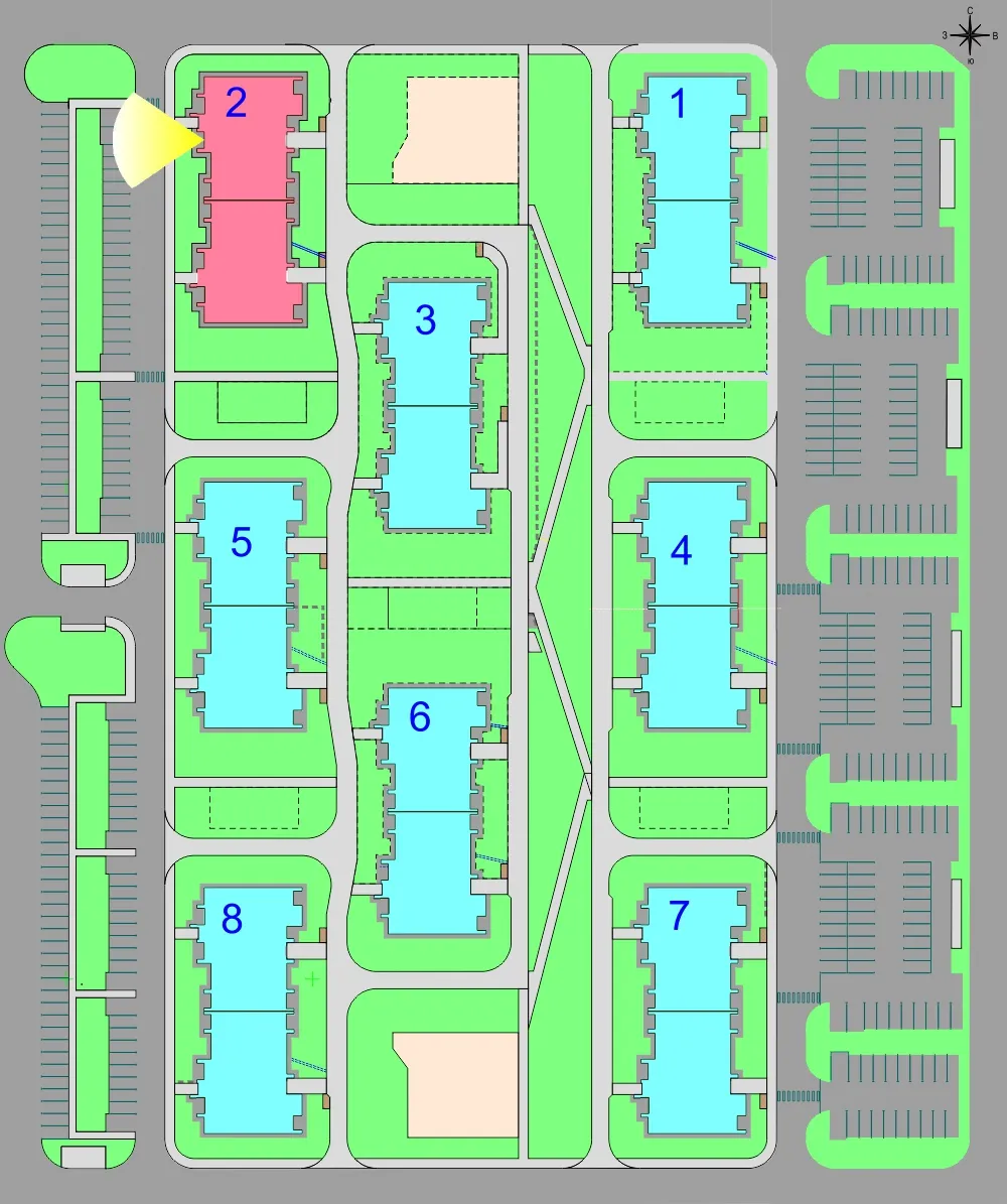 Планировка 1-комнатной квартиры 38.9 м² в Дубрава (40 га), г. Белгород — фото 3