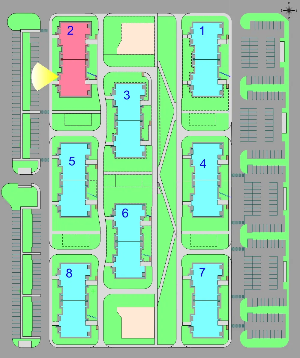 Планировка 1-комнатной квартиры 36.2 м² в Дубрава (40 га), г. Белгород — фото 3