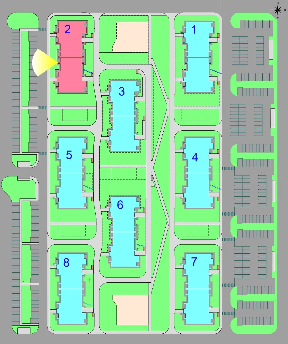 Планировка 1-комнатной квартиры 41.9 м² в Дубрава (40 га), г. Белгород — фото 3