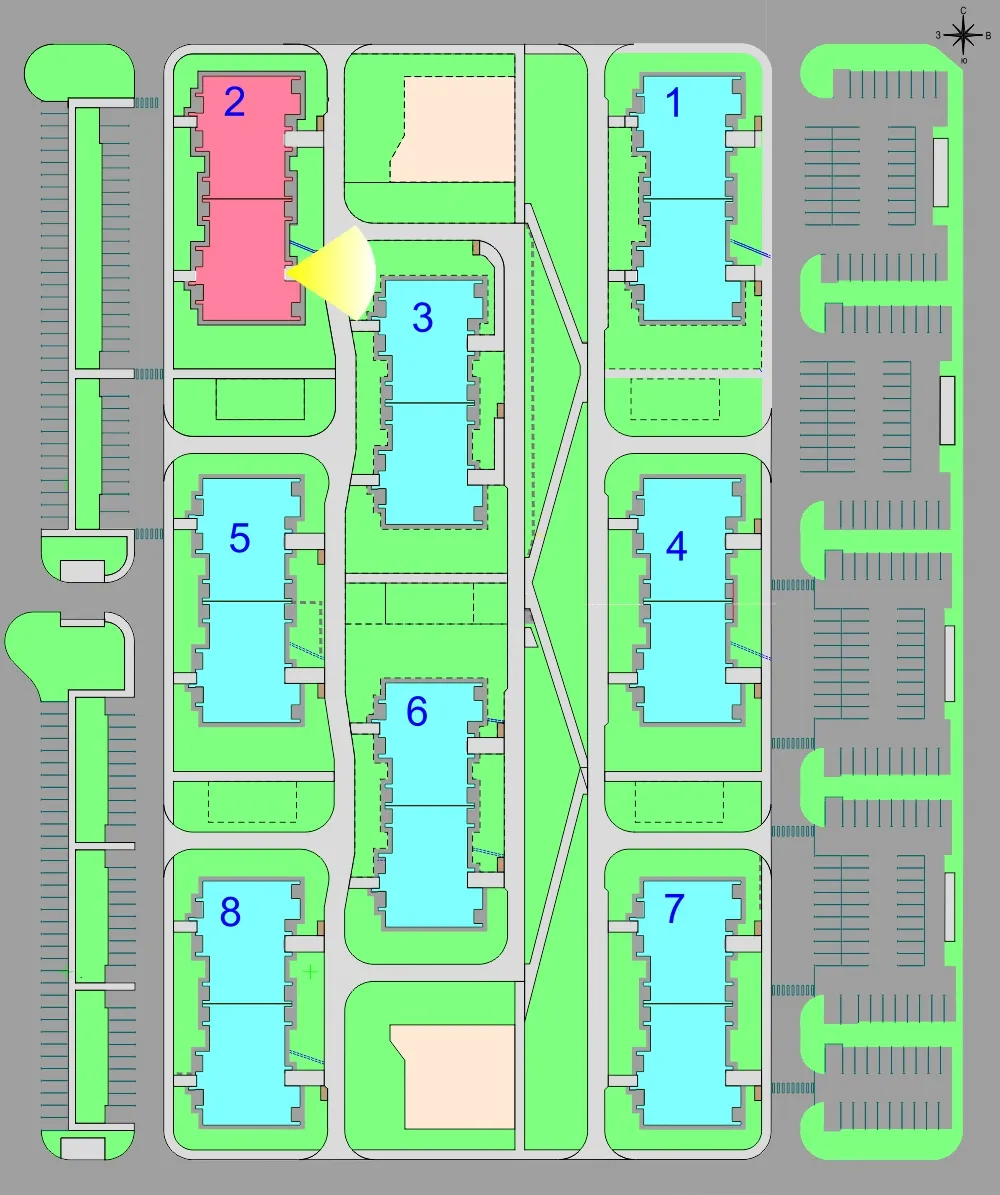 Планировка 1-комнатной квартиры 45.5 м² в Дубрава (40 га), г. Белгород — фото 3